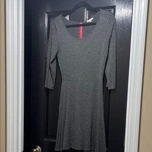 Charming Charlie Gray Long Sleeve Dress